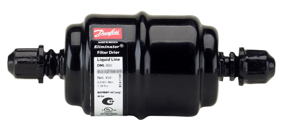 Hermetic filter drier, DML, 03 cu.in., Steel