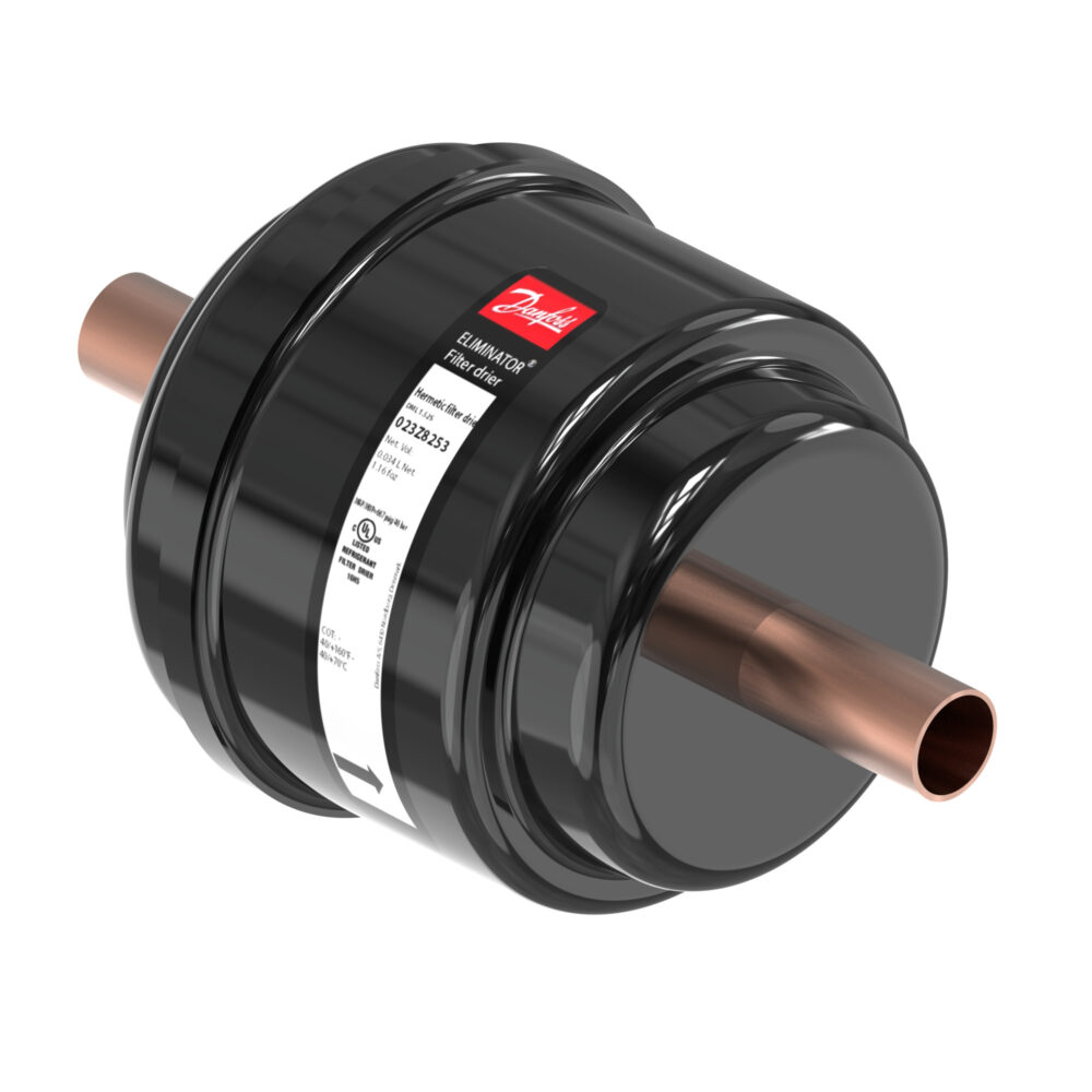Hermetic filter drier, DML, 16 cu.in., Copper