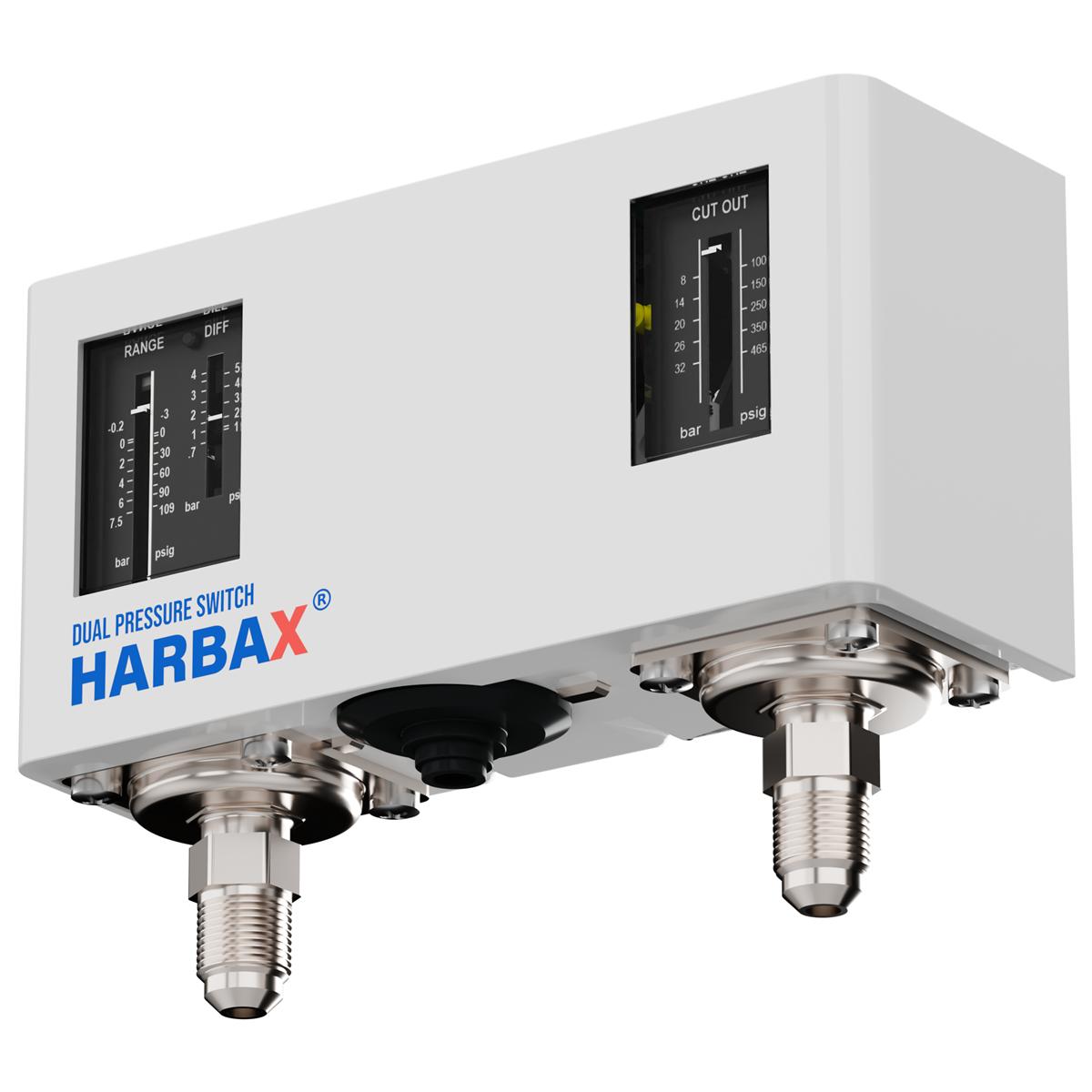 Harbax Dual Pressure Switch (High & Low Pressure Protection) 1 Harbax Dual Pressure Switch (High & Low Pressure Protection)