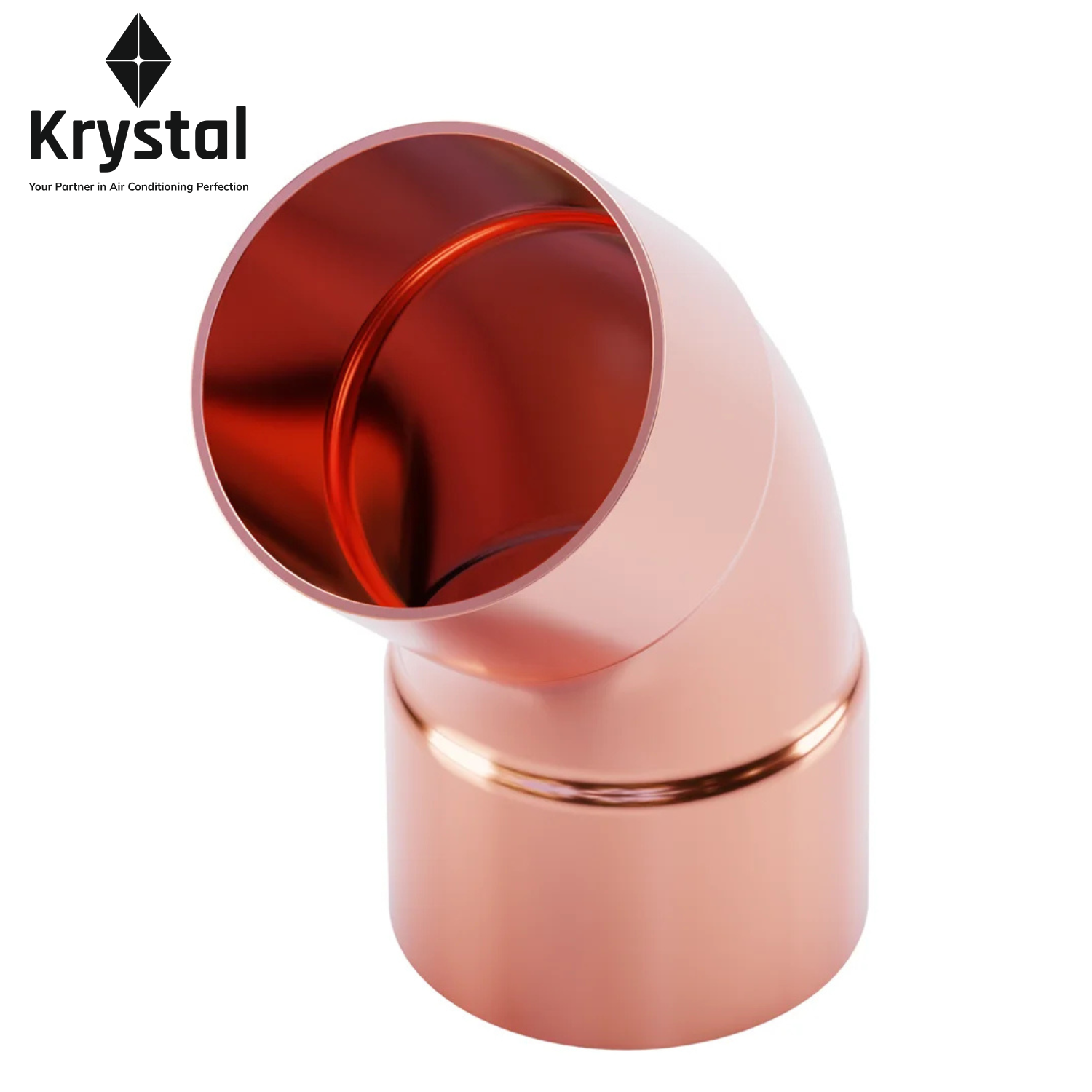 Copper Elbow 45° | HVAC/R Refrigeration Fitting | Multiple Sizes | KRYSTAL