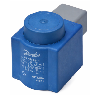 018F6176 -  Solenoid coil, BE230AS, DIN Spade, Supply voltage [V] AC: 220 - 230, Multi pack Danfoss