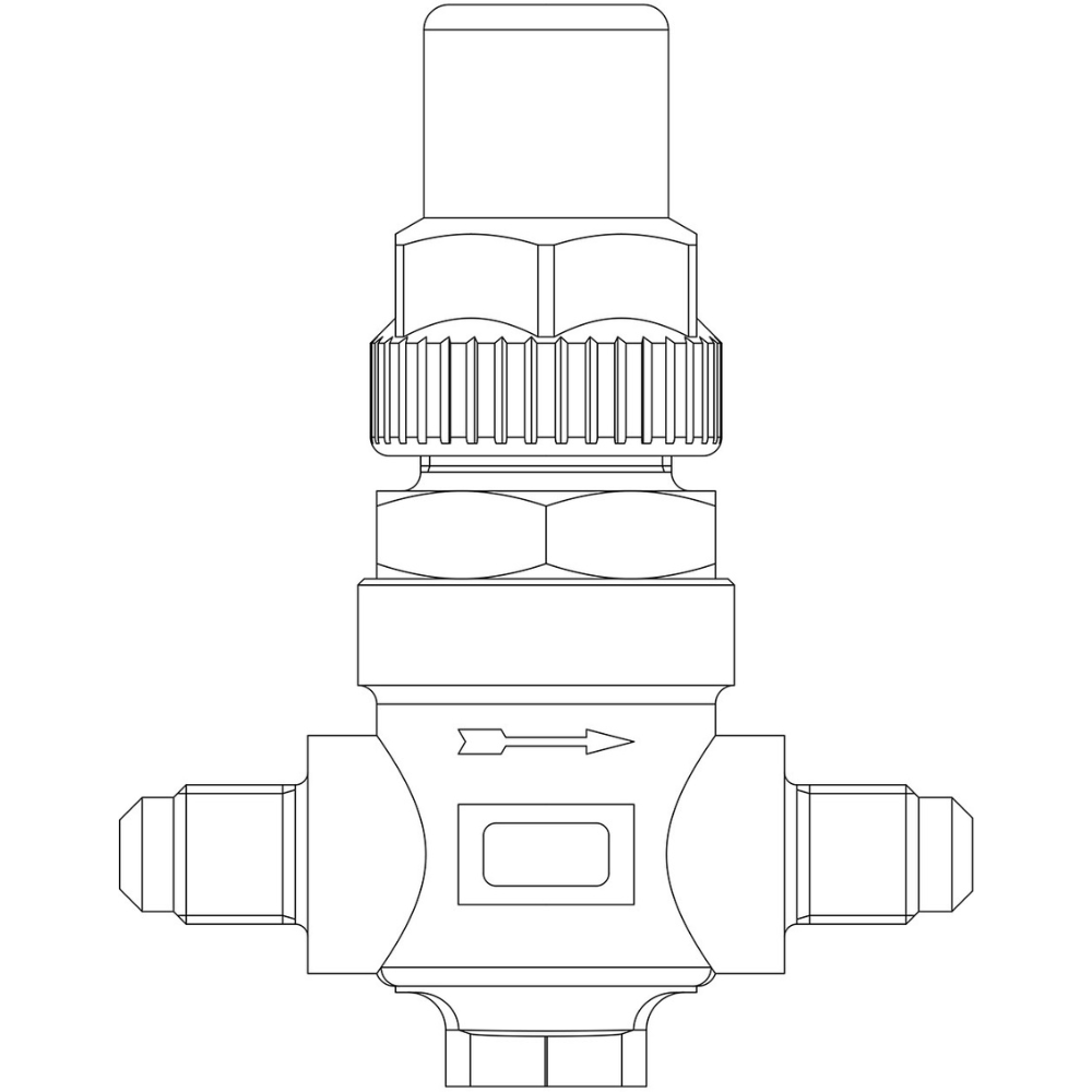 6410/3 Capped Valve | 3/8" Flare | Castel - Image 2