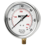 LF441 Series 4" Liquid Filled Pressure Gauge | Lower Mount | Weiss Instruments