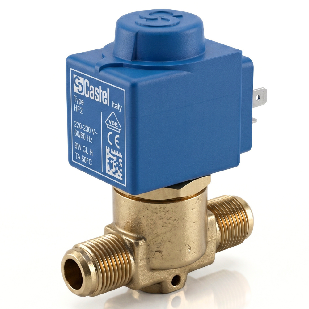 1064/4A6 Solenoid Valve | 1/2" Flare | 220–230V | Castel
