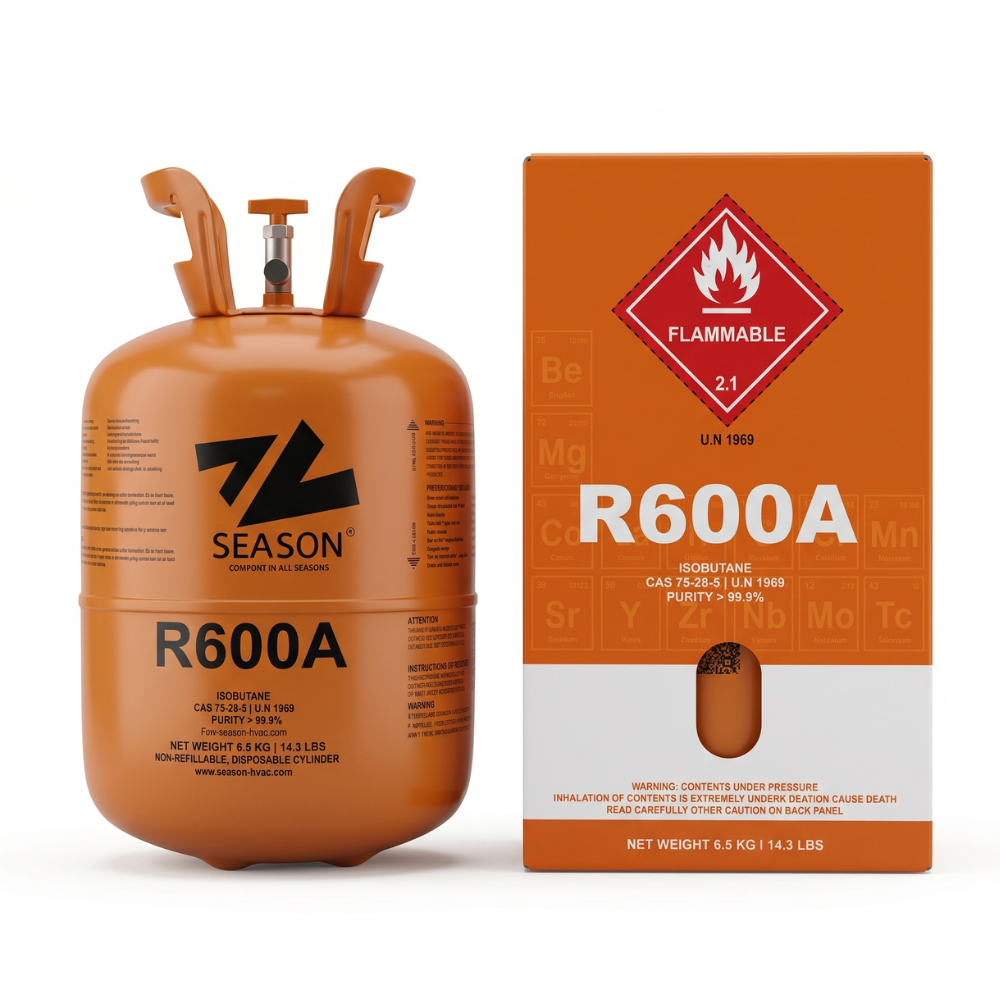 R600A Refrigerant Gas Cylinder – 120G, 420G & 6.5KG Available | SEASON