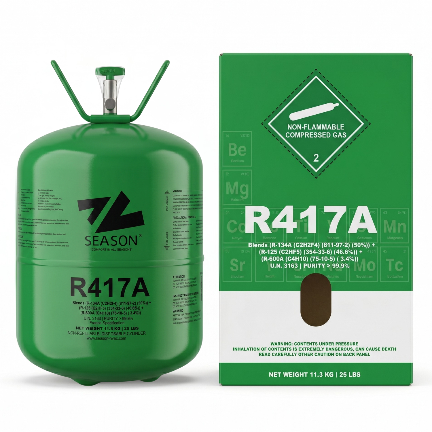 R417A Refrigerant Gas Cylinder – 11.3kg | SEASON