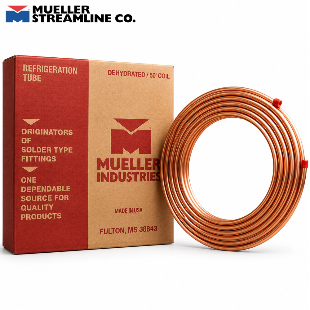 Copper Coil | Refrigeration Copper Tube | Multiple Sizes Available | Mueller USA
